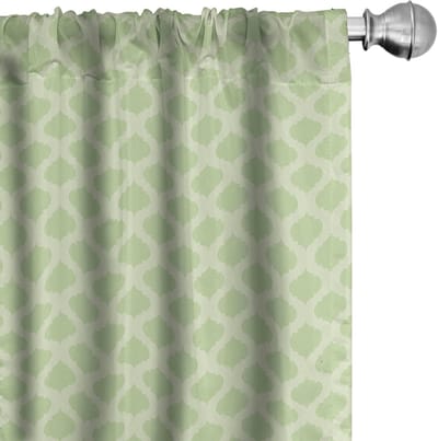 ABAKUHAUS Geometrische Gordijnen – 2x75x245 cm – Pastel Groen