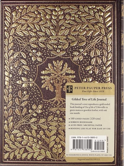 Peter Pauper Bookbound notitieboek - Gilded Tree of Life - 16x21 cm