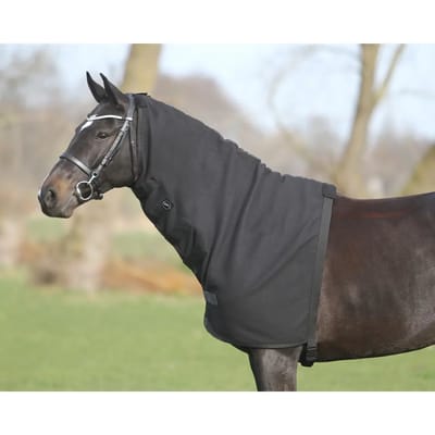 QHP Losse Fleece Hals - Paardendeken - Zwart - L