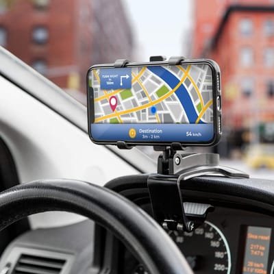 Telefoonhouder Auto Dashboard - Dashboard Klemhouder - Universele Smartphone Houder - HUD Telefoonhouder - Verstelbaar 64-92 mm - Geschikt voor iPhone, Samsung, Google Pixel en Andere Smartphones - Zwart [54990]