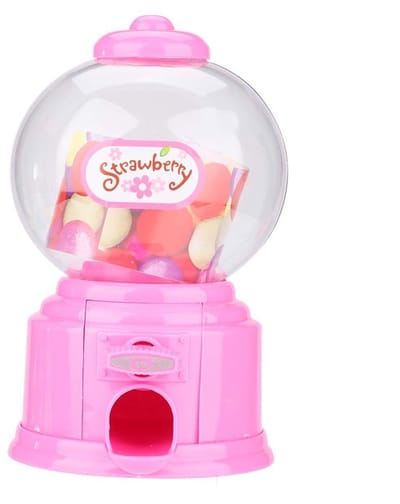 Dailygoody - Draagbare Candy Machine - Mini Gumballs Dispenser - Eenvoudig te bedienen - Roze - Kinderen cadeau - Leuk en praktisch - Kleuterschool gi