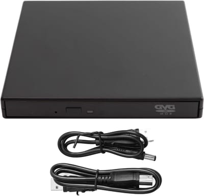 Extern Cd-station - Ultraslank Station - Muziek Luisteren - Plug en Play - Compact Formaat - Zwart