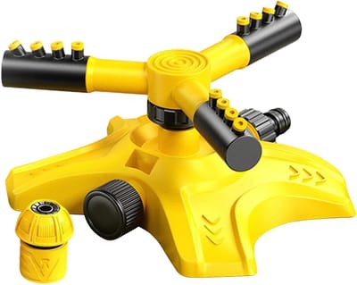 Gazonsproeier - Automatische sproeier - Planten water geven - 3-armig roterend - Tot 80m² - Groen