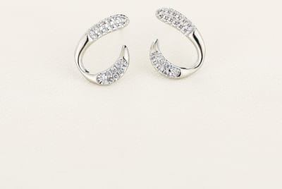 Oorbellen Classy Glam - Party - Feestdagen - Strass - Goldplated - Zilverkleurig