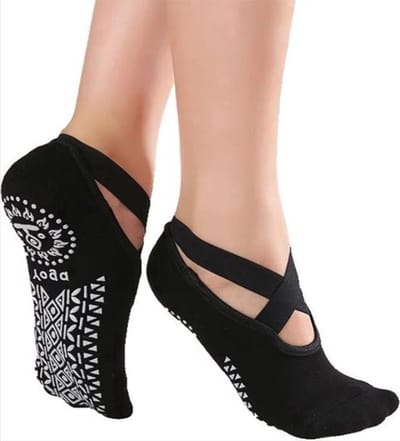 CHPN - Yoga Sokken - 1 paar - Anti-slip - Sportsokken - Dames - Zwart - Pilates sokken - Balletsokken - Fitness sokken - Yogasok - Danssokken - Maat 36/40