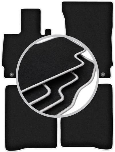 CARLUX-SILVER automatten voor: Mercedes W221 S-klasse Sedan lang (2005-2013)