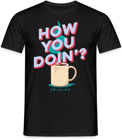 Friends How You Doin' Koffie T-Shirt Heren