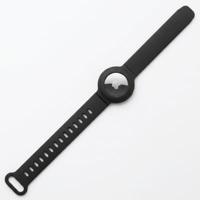 Premium Siliconen Armband geschikt voor Apple AirTag voor Kinderen - Zwart -  AirTag-sleutelhanger Hoesje Kind -  Polsband GPS Horloge Kind - Tracker Houder Armband - Trackers Band - Kinder Horloge - Peuter - Polsband GPS Horloge Senioren - ixen