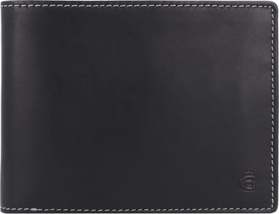 Esquire Dallas Portemonnee RFID-bescherming Leer 13.5 cm - Jongens - Horizontaal - schwarz