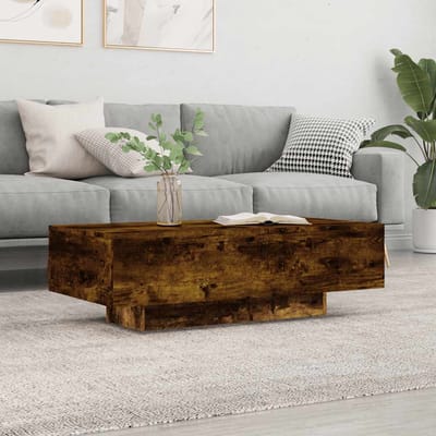 vidaXL - Salontafel - 100x49,5x31 - cm - bewerkt - hout - gerookt - eikenkleurig