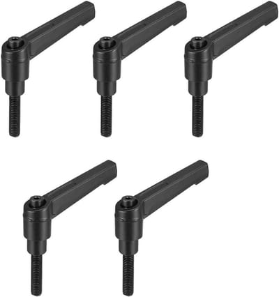 5 Stuks Verstelbare Klemhendels, M6 x 25mm Locking Snelontgrendelknoppen, Aluminium Bouten voor Machines en Apparatuur