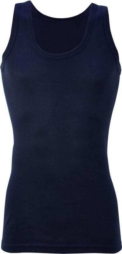 Top kwaliteit heren onderhemd - 100% katoen - Zwart - Maat 4XL-5XL