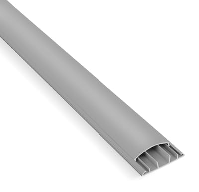 Vloer/wand kabelgoot/ leidinglijst 2X1 M grijs 50X12 mm