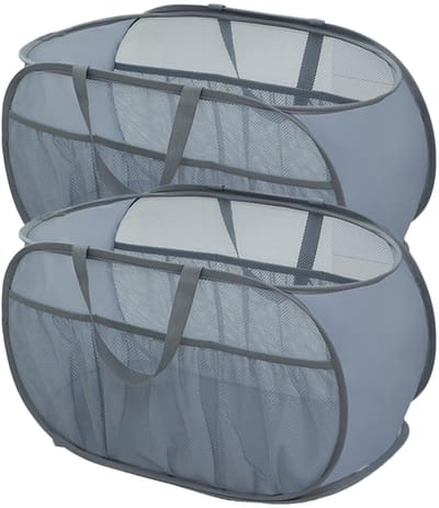Unyqoos® Handige Opvouwbare Wasmanden Set van Twee voor Reizen en Dagelijks Gebruik met Extra Opbergruimte