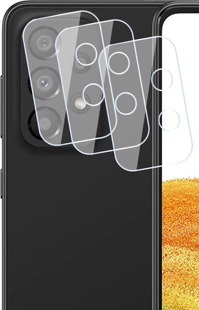 Camera Screenprotector geschikt voor Samsung Galaxy A33 - Gehard Glas Beschermglas Tempered Glass Screen Protector - 3 Stuks