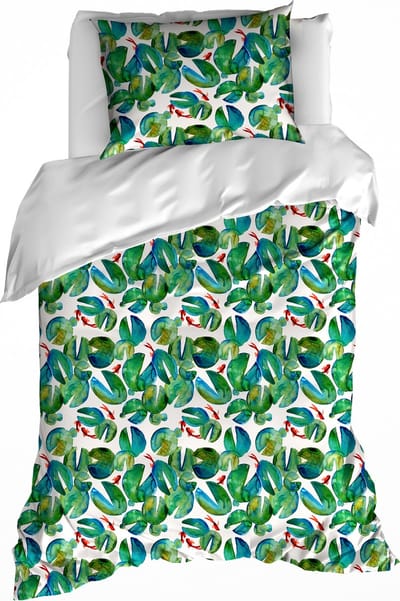 De Witte Lietaer Dekbedovertrek Puddle - Eenpersoons - 140 x 200/220 cm - Katoen