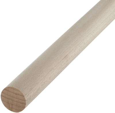 SOTECH beuken ronde staaf glad Ø30 x 500 mm ronde houten staaf voor knutselen of als kapstokstang