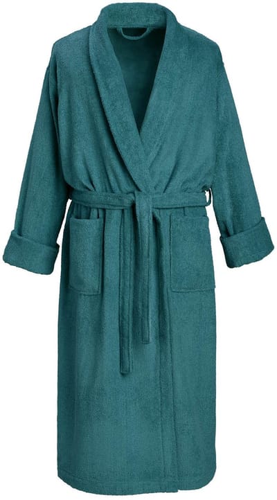 De Witte Lietaer Badjas Etrusk Lake Green - S - Unisex - Katoen - Groen