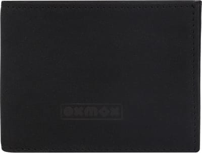 oxmox portemonnee New Cryptan RFID Protect Pocketbörse Pure Print Black Black zwart