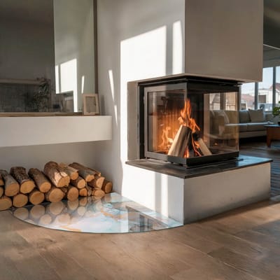 Coloray Vloerplaat Houtkachel - Vloerplaat voor Houtkachel - 100 cm x 100 cm - Vloerplaat Open Haard - Turkoois Vloerplaat Kachel - Onderplaat - Plaat voor Onder Kachel - Kachel Vloerplaat - Onderplaat Voor Houtkachel