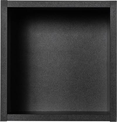 Wandrek Newport voor badkamer 25x27x21 cm zwart [en.casa]