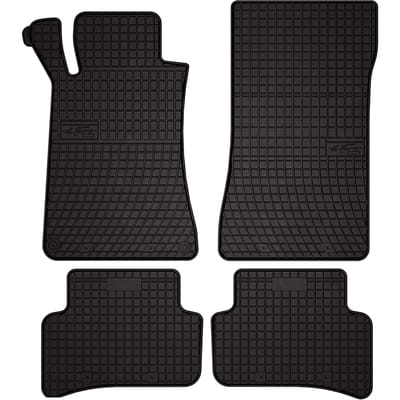 Wielganizator SolidPRO Serie - Rubberen Auto Matten - Mercedes C W203 - Zwart - Op Maat Gemaakt