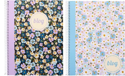 Ancor spiraalblok - B'LOG FLOWERS - formaat A4 - met lijn - 2 stuks
