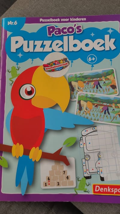 Puzzelplezier voor Kids- Paco's Puzzelboek nr 6 / 6+