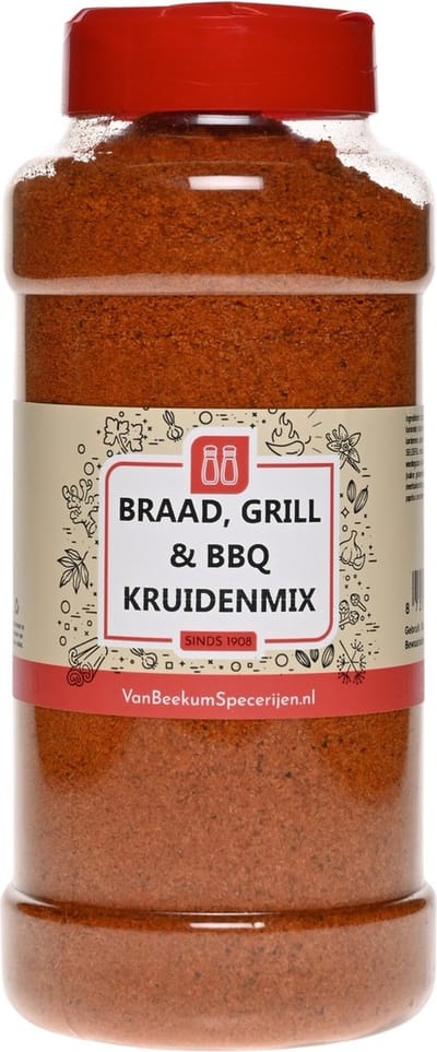 Van Beekum Specerijen - Braad, Grill & BBQ Kruidenmix - Strooibus 600 Gram