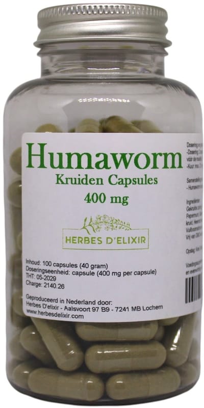 Herbes D'elixir Humaworm Capsules - Kruidenformule voor Inwendige Balans - 100 Vegan Capsules