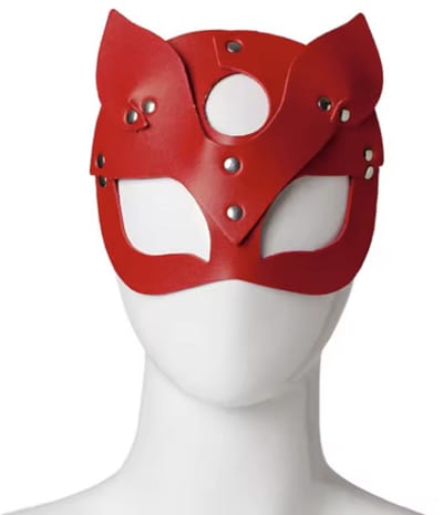 CHPN - Sex masker - Sexy cosplay masker - Pu lederen Masker - Sexy masker - Rollenspel masker - Rood - PU Leer - Kat - Sexy - Erotisch masker - Harnas - Meesteres - Verstelbaar met gesp