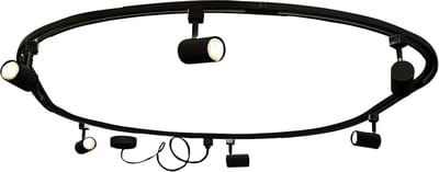 QAZQA iconic jeana - Moderne Spot railsysteem verlichting, railverlichting geschikt voor led - 6 lichts - L 170 cm - Zwart - Woonkamer | Slaapkamer | Keuken