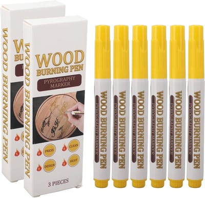 Houtbrand Pennen - Pyrografie Markers - Houtbewerking Handwerk - Eenvoudig en Nauwkeurig - 6 Stuks