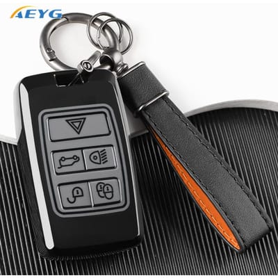 Coque de protection pour clé de voiture en TPU Pour Land Rover Range Rover Evoque Discovery Sport Velar Pour Jaguar Xe E-Pace Xf Porte-clés