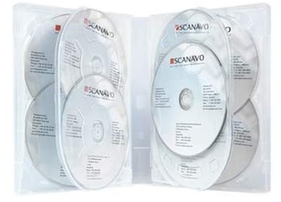 Dailygoods- DVD Case 6-Disc Overlap - 32mm - DVD Hoes - Schokbestendig - Polypropyleen - Uniek disc overlappend systeem