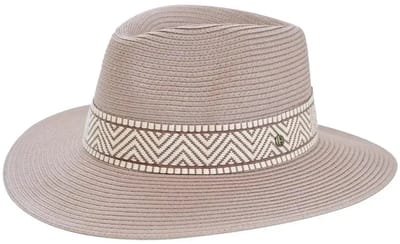 Kassena Fedora – Zonnehoed Dames UV Werend - Maat: M-L: 58 cm - Taupe/Taupe