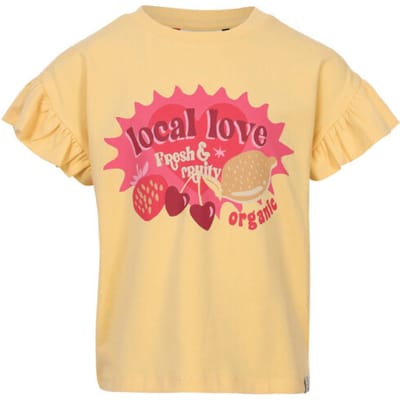 LOOXS Little Meisjes T-Shirt - Maat 92 in de kleur Geel van 95% cotton 5% elastane - 2611-7415-534
