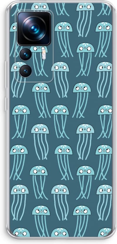 Case Company® - Hoesje geschikt voor Xiaomi 12T hoesje - Kwallie - Soft Cover Telefoonhoesje - Bescherming aan alle Kanten en Schermrand