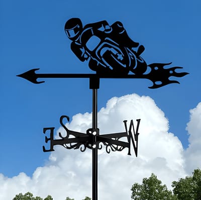 Metalen Windspinner met Dierenmotief - Smeedijzeren Tuin Decoratie voor Buiten - Ornament voor Daktuinen & Binnenplaatsen-Motorfiets-Belle‘s product-Belle's product