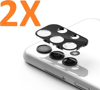 Camera Lens Glass Protector - beschermer Geschikt voor: Samsung Galaxy A13 4G - Zwart - 2x