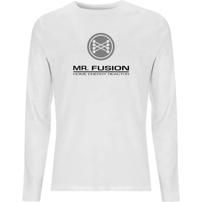 Back To The Future Mr Fusion Men's Long Sleeve T-Shirt - White - L