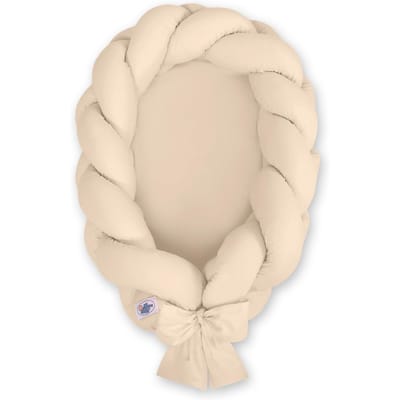 Gevlochten babynestje 2 in 1 - beige