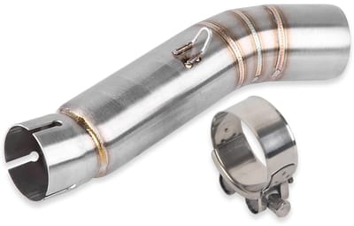 Dailygoods - Roestvrijstalen Uitlaat Middenweg - Slip-On Demper Voor Motorfietsen - Compatibel met CBR500R en CB500X - 51 mm Diameter - Stijlvol Ontwerp