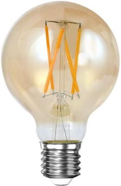 Lichtbron LED [G70] filament bol Ø7 - Amberkleurig glas
