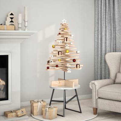 vidaXL - Kerstdecoratie - kerstboom - 100 - cm - massief - grenenhout