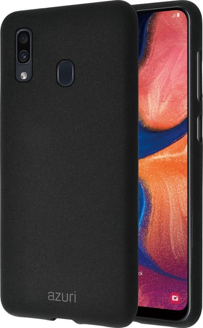 Azuri Samsung Galaxy A20e hoesje - Zand textuur backcover - Zwart