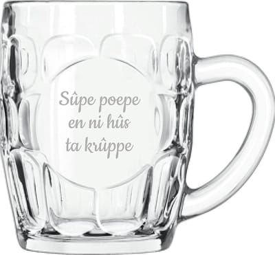 Bierpul gegraveerd - 55cl - Sûpe poepe en ni hûs ta krûppe
