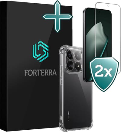 Hoesje Met Screenprotector - 2 stuks - Geschikt voor Xiaomi 15T - Sterk & Shockproof - Back Cover - Siliconen Case - Telefoon Hoes - Shock Proof - Transparant