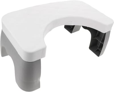 Toilet Opstapje - Badkamer Krukje - Comfortabele Houding - Antislip Ontwerp - 42 x 25 x 17 cm - Wit