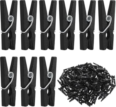 Mini houten knijpers - 100 stuks natuurlijke wasknijpers voor foto clips en DIY decoratie
